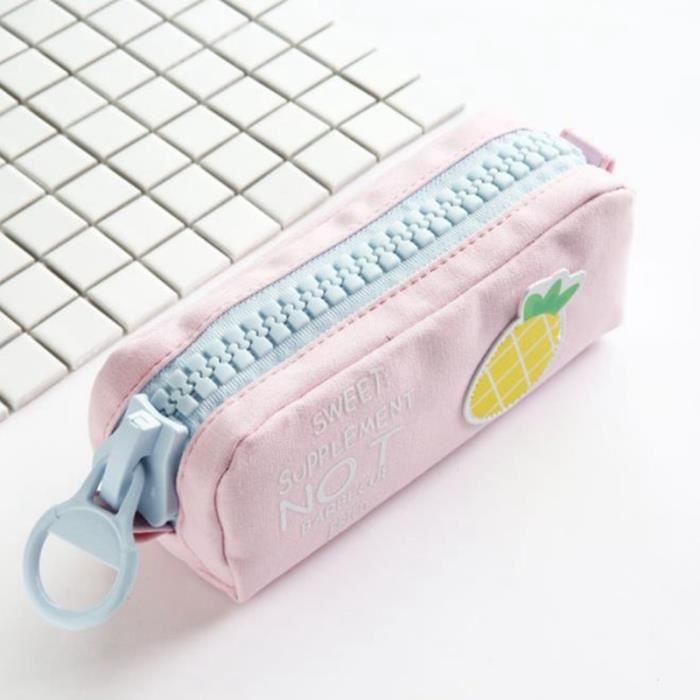 Trousse à Crayons Aesthetic 2 Pièces – Design Fleuri, Grande Capacité – Pour Fournitures Scolaires, Maquillage Ou Voyage – Fermeture Éclair