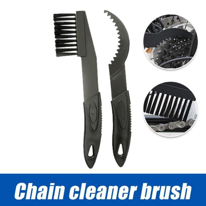 Kit Nettoyage Chaîne Vélo 4 En 1 - Brosse Chaîne, Brosse Pignons, Boîte De Nettoyage - Pour VTT, Vélo De Route, Ville - Matériau PC/nylon, Facile à Utiliser Sans Démonter