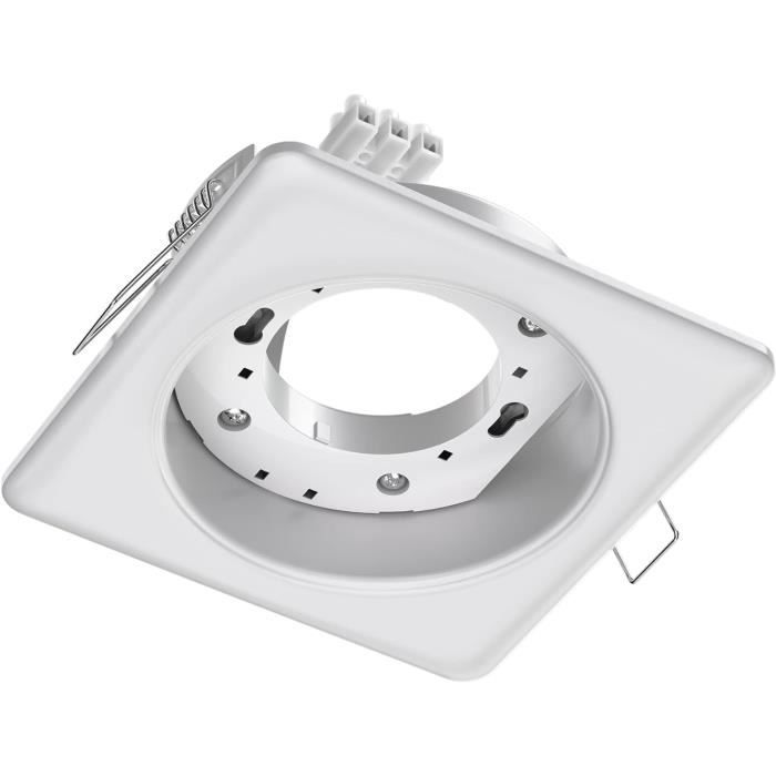 6 Spots Encastrés Ronds Noirs GX53 - Plafonnier Basse Profondeur, Ampoule Interchangeable, Design Moderne