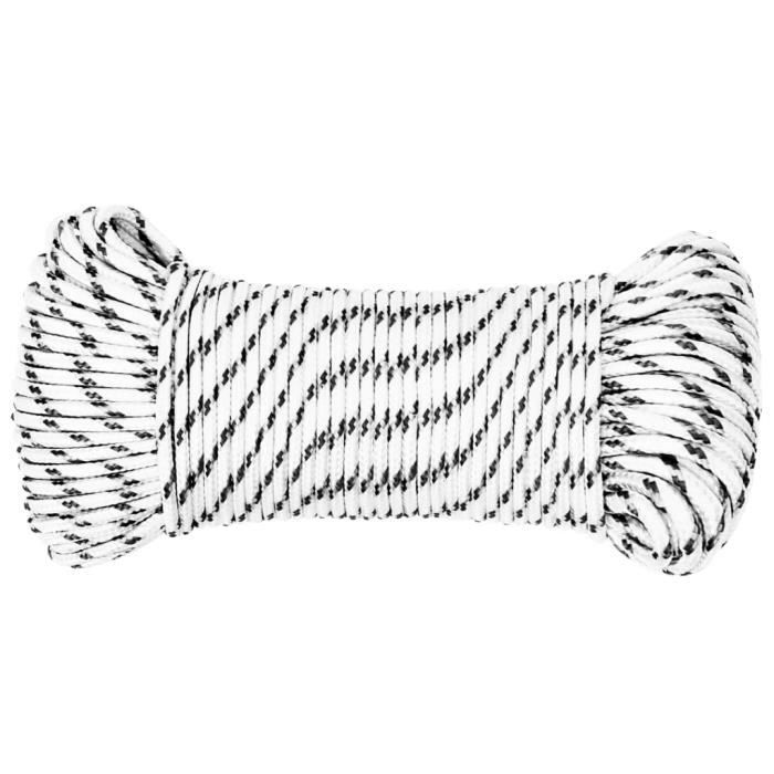 Corde tressée diamètre 8mm (bobine de 100 mètres