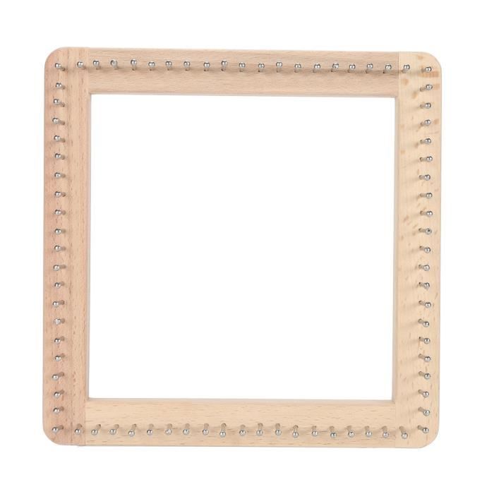 Métier à Tricoter En Bois Pour Débutants - Planche Rectangulaire 32 Chevilles, Crochet Inclus, 16 Cm, Pour écharpe, Bonnet