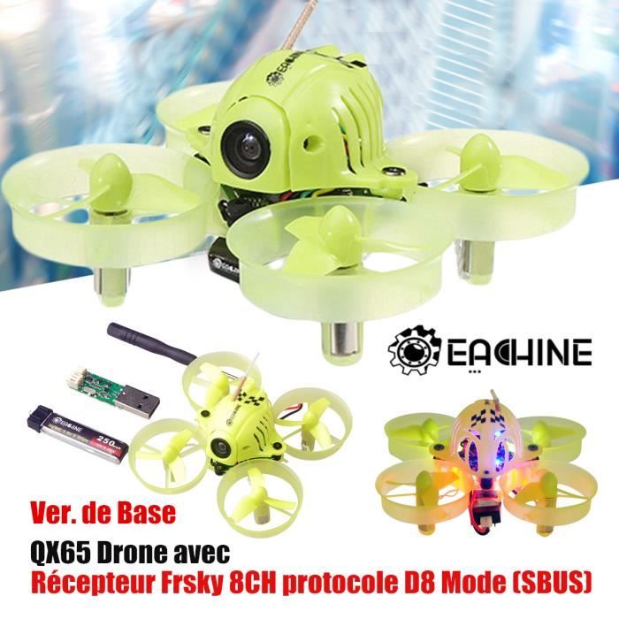 Eachine QX65 Micro FPV RC Drone R cepteur Frsky 5.8G 48CH 700TVL
