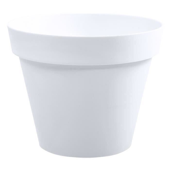 EDA Vaso Rotondo TOSCANA 30 Cm – 10 Litri, Antigelo E Anti-UV, Made In France – Rosso Borgogna