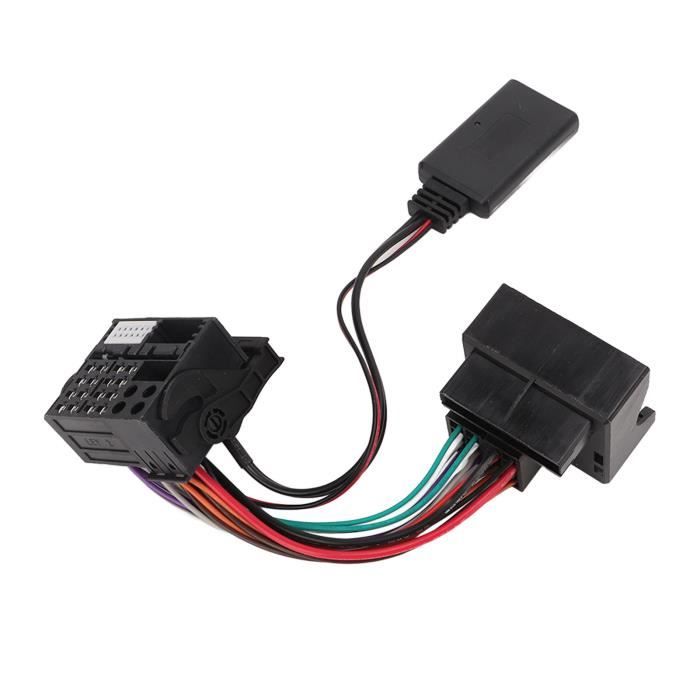 Adaptateur Bluetooth 5.0 Pour Autoradio Mercedes - Câble Auxiliaire 12 Broches - Compatible W169, W203, W164...