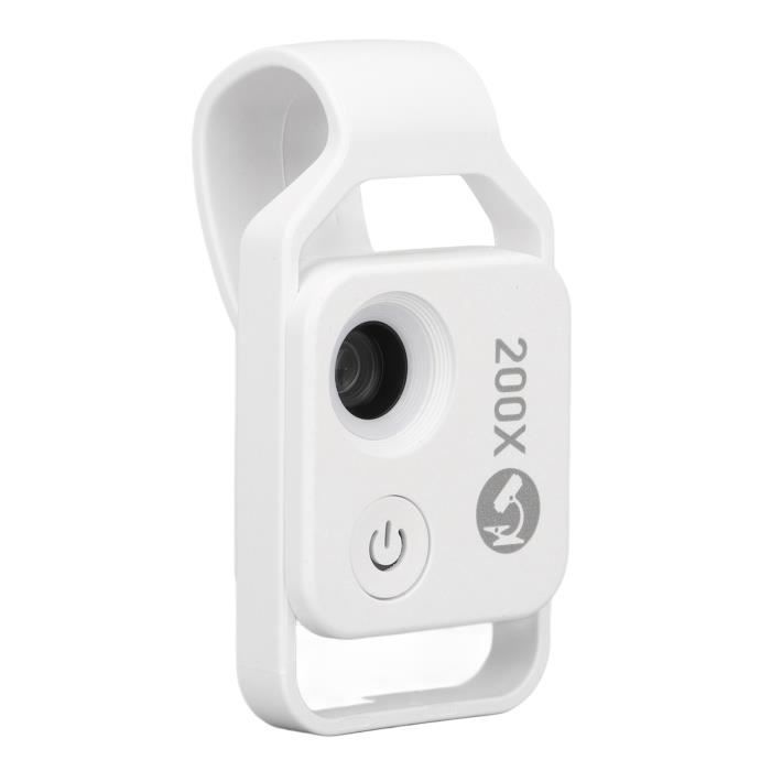 Microscope Portable Pour Smartphone 200x HD - Clip Pratique Avec LED, Idéal Pour Enfants Et Pros