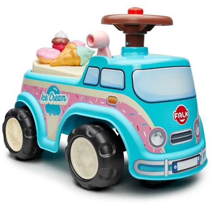 Porteur Glacier - FALK - Dès 12 mois - 100% Fabriqué en France - Avec assise ouvrante, volant direct