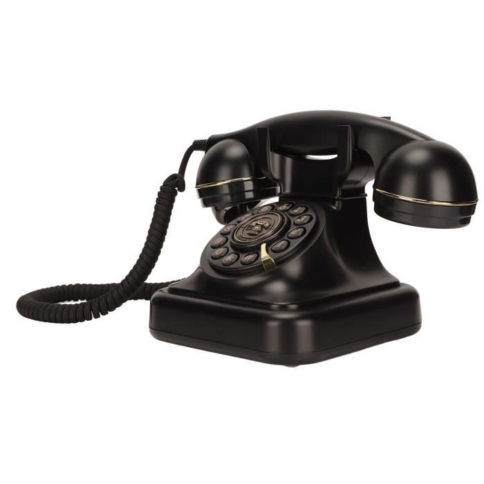 LIU-7416653793962-téléphone fixe rétro Téléphone Fixe Vintage, Bouton  Disque Rétro Filaire Téléphone Vintage Téléphone à video detac - Cdiscount  Téléphonie