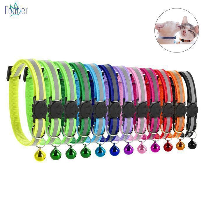 Comparer les prix de Collier anti-étranglement pour chat FOOTIER - Lot de 12 - Réfléchissant et avec cloche