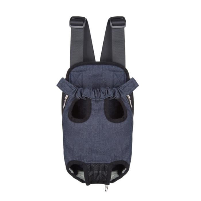 Comparer les prix de Sac De Transport Ventral Poitrine Sac à dos Pour Animaux Chien Chat- Taille XL (Blue jean)