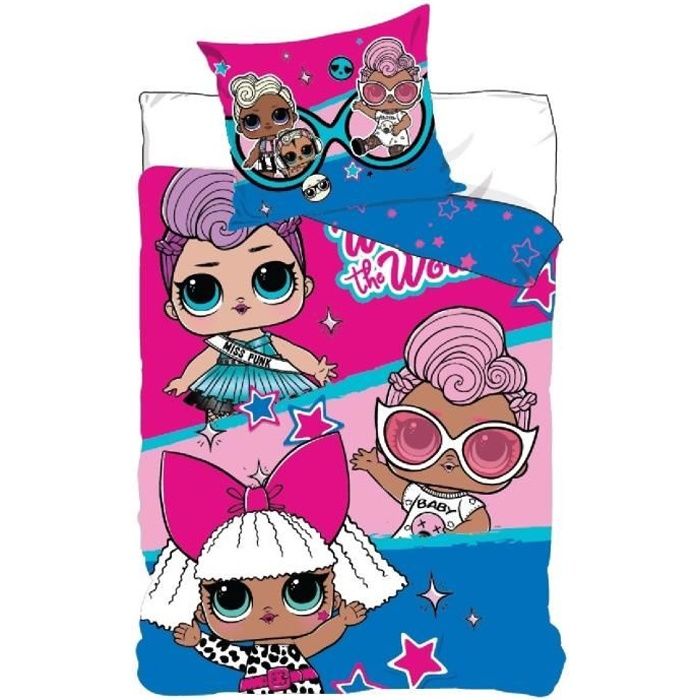 Parure de couette 100% Microfibre LOL 140x200cm + 1 taie