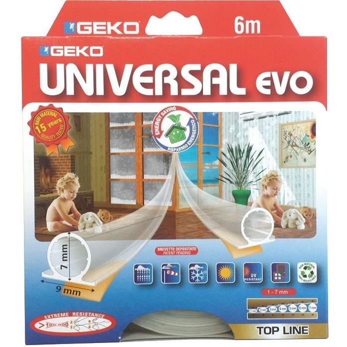 GEKO - Joint Adhésif universel thermoplastique 9x7x6mm transparent