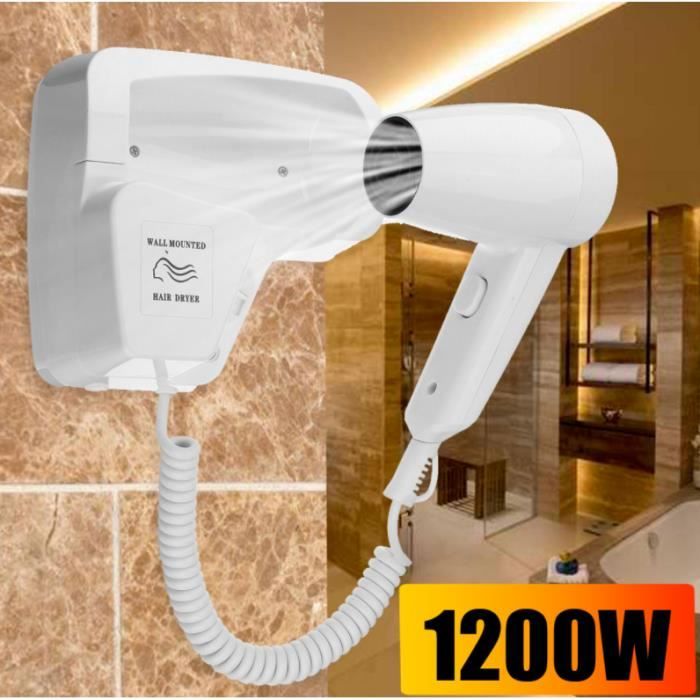 SèChe Cheveux Electrique Pour HôTel 1200w SéChoir Ventilateur SèChe-Linge Mural Salle De Bain AC220v
