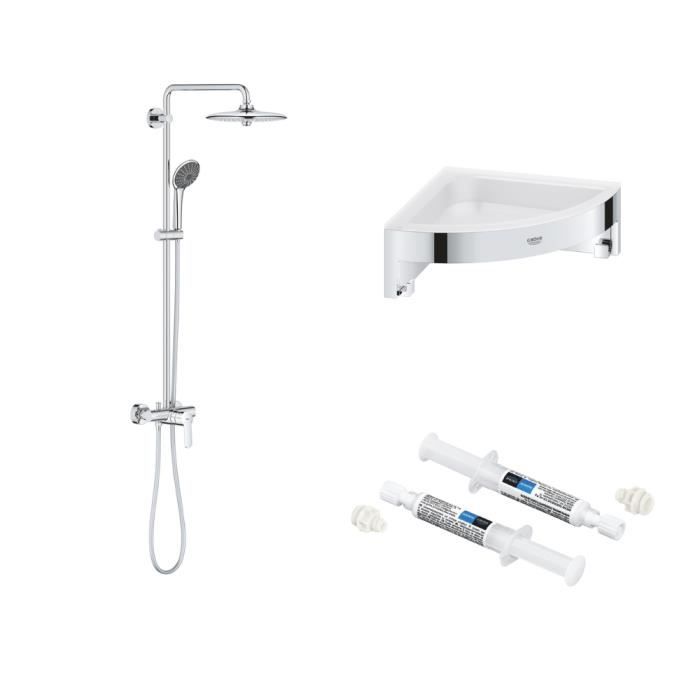 Colonne de douche mécanique Grohe Vitalio Joy 260 + Tablette d'angle
