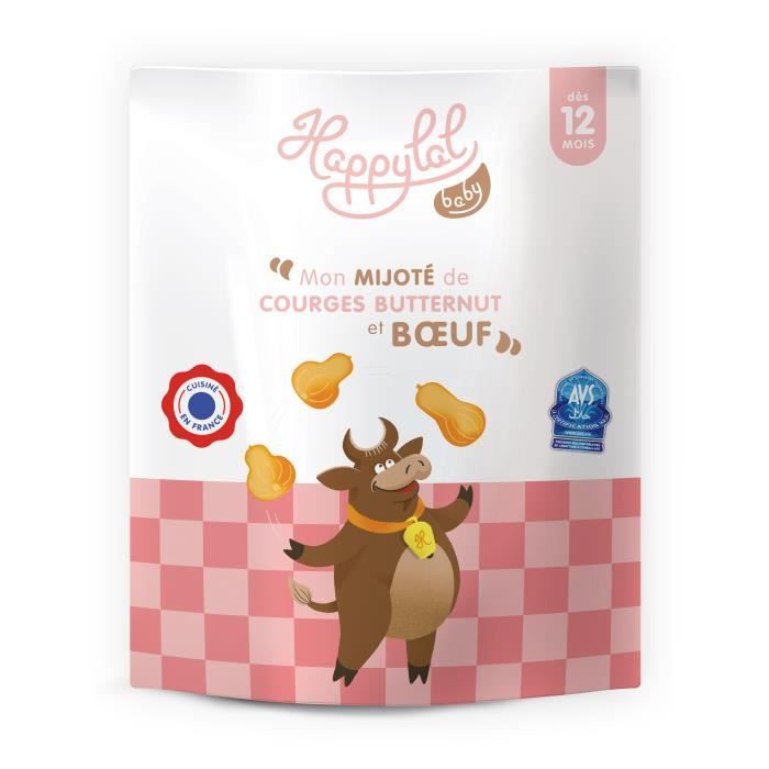 Happylal Baby 12 Mois Mon Mijote De Courges Butternut Et Bœuf Petit Pot Halal Et Bio 90 Pour Bebe Des 12 Mois 2 G Achat Vente Plats