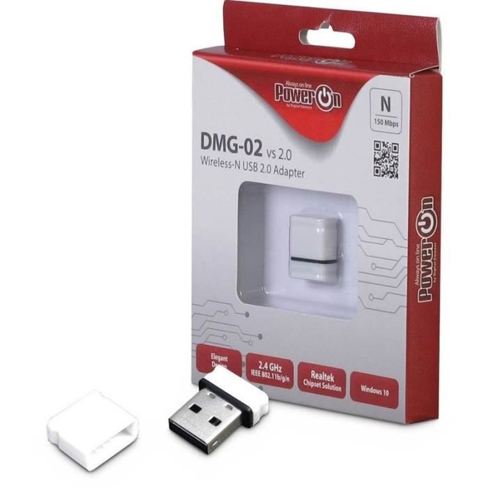 Adaptateur USB2.0 Wifi 150Mbps INTER-TECH DMG-02 - Sans fil - 24 mois