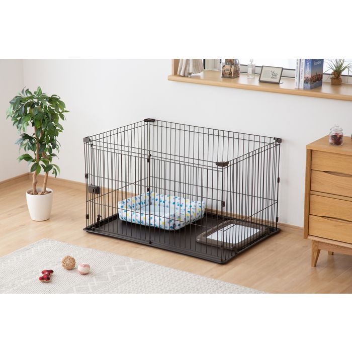 Comparer les prix de Iris Ohyama, Parc, Cage, Enclos, Chenil, Niche pour chien, L113 x P79 x H65.5 cm, STS-1200TY, Marron