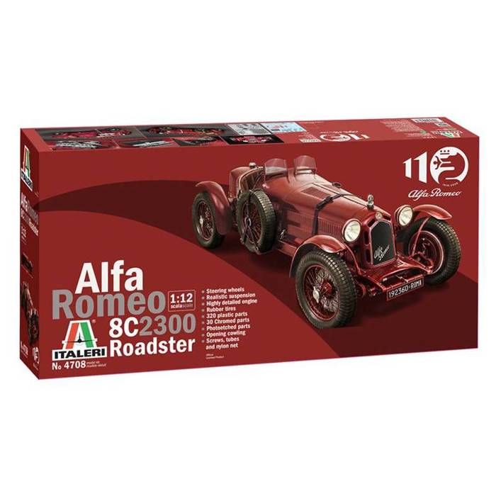 Maquette voiture : Alfa Romeo 8C 2300 Monza - Italeri - Rue des Maquettes