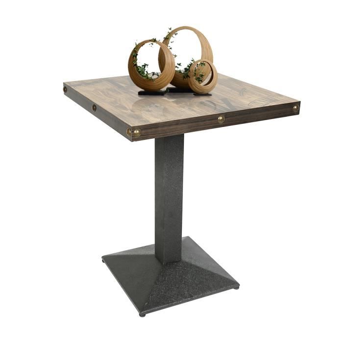jeobest® table de bar - table de bistrot - table à manger - bois 60x60x75 cm