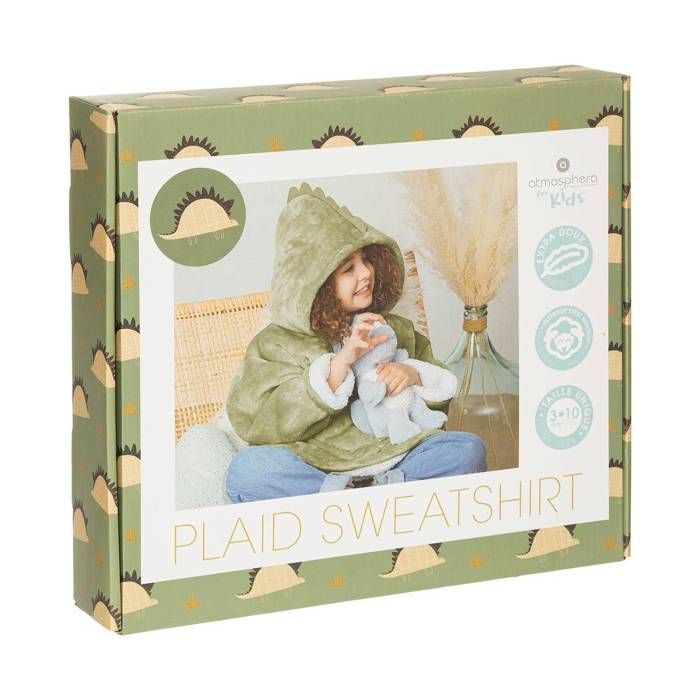 Plaid Sweat à capuche Dino - Vert