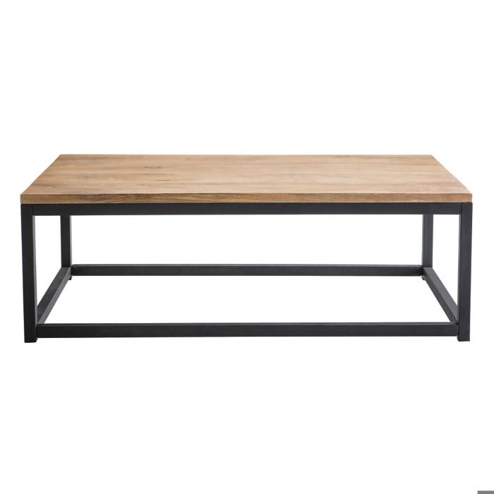 Miliboo Table Basse Industrielle Bois Metal Rectangulaire