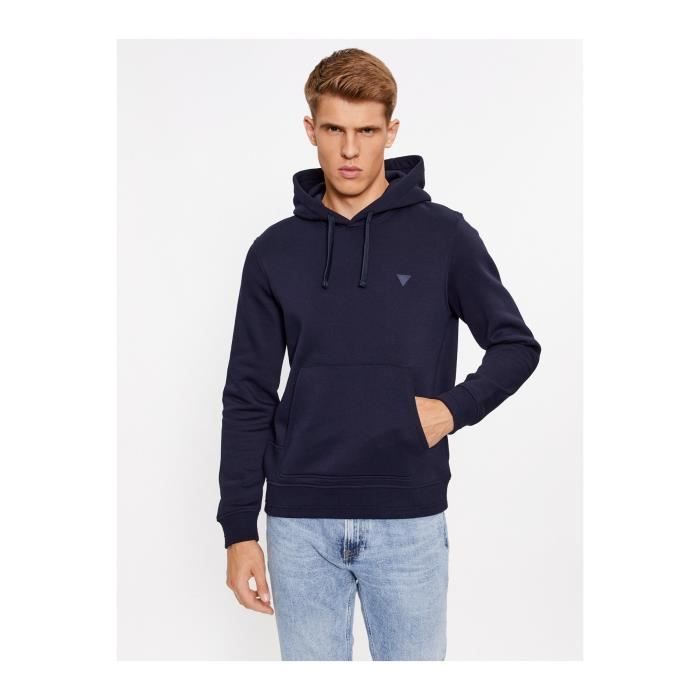 Sweat a capuche logo capuche Guess jeans Homme Bleu Cdiscount Pret a Porter