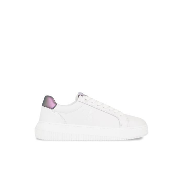 Calvin Klein Sneakers cuir irisées logo embossé  -  Calvin klein - Femme