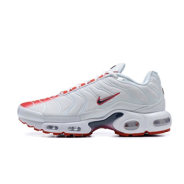 Baskets NIKE AIR MAX Tn Chaussures de Running Homme Blanc rouge