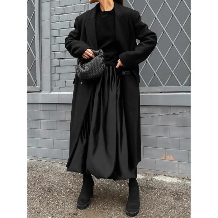 Midi Jupe En Satin Pour Femmes Couleur Unie Mini Jupe Courte En Satin