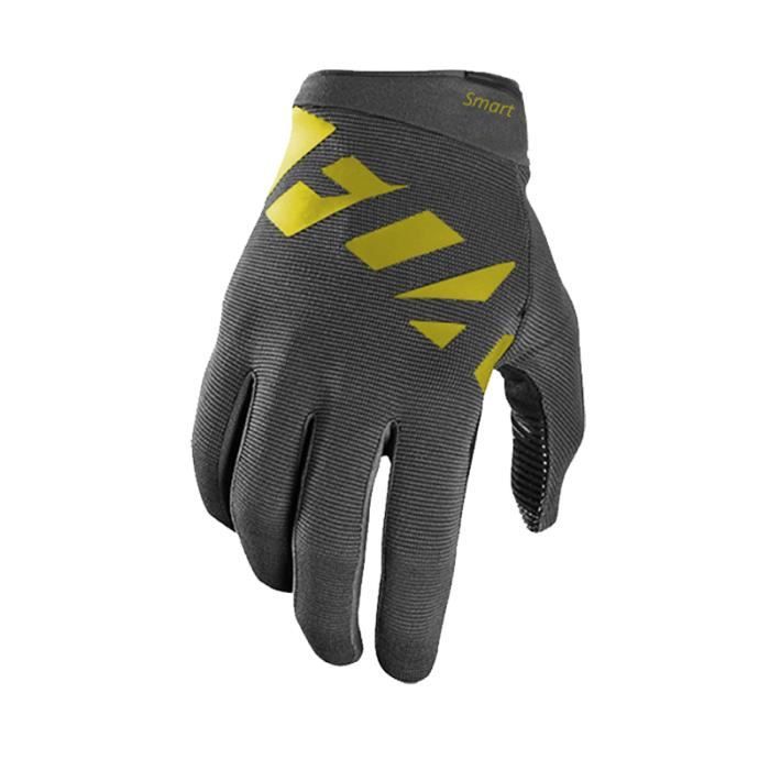 Gants De Cyclisme YKYW Doigts Pleins - Noir/Blanc - Taille S - Respirant Touch