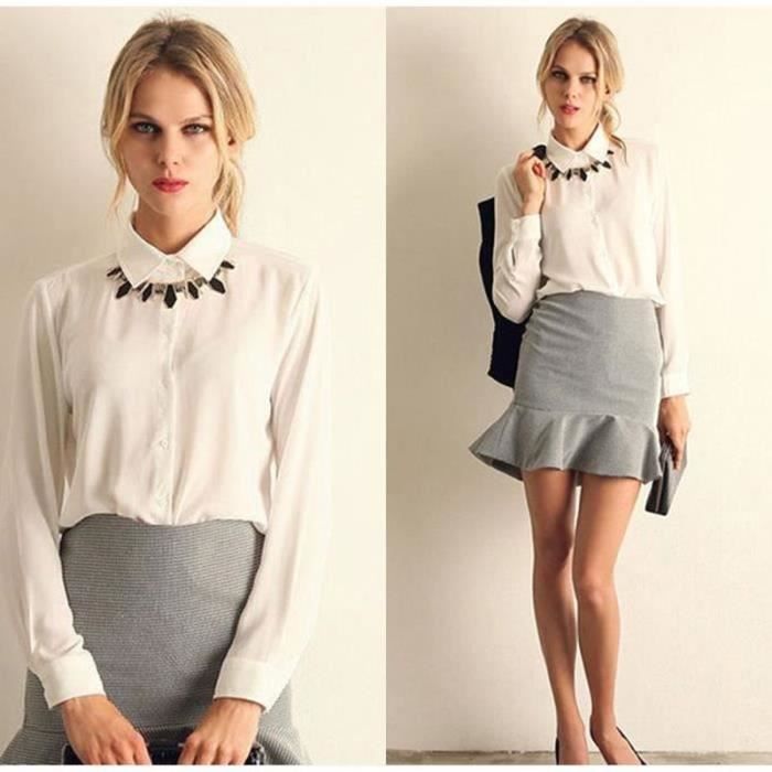 Blouse Dirndl Femme FUIPVGI – Chemisier Blanc Traditionnel, Manches Longues, Col En V – Parfait Pour Oktoberfest - 14