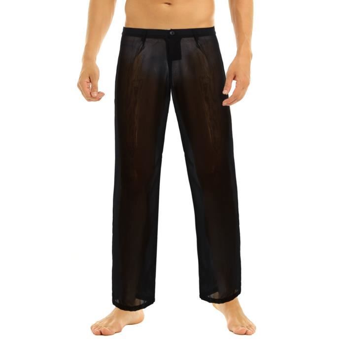 Legging sport homme noir et transparent clearance