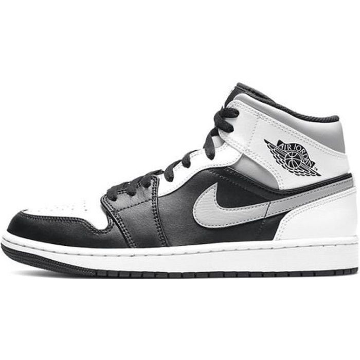 Basket Nike Air Jordan 1 Mid (GS) Chaussure de Sport AJ 1 Homme Femme  554725-073 Noir/gris - Cdiscount Chaussures