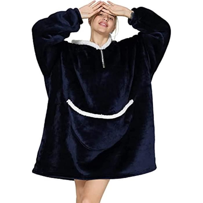 LeaveLive Sweat à Capuche Oversize En Peluche Ultra Doux – Couverture Intégrée Chaleureuse Pour Hiver & Halloween