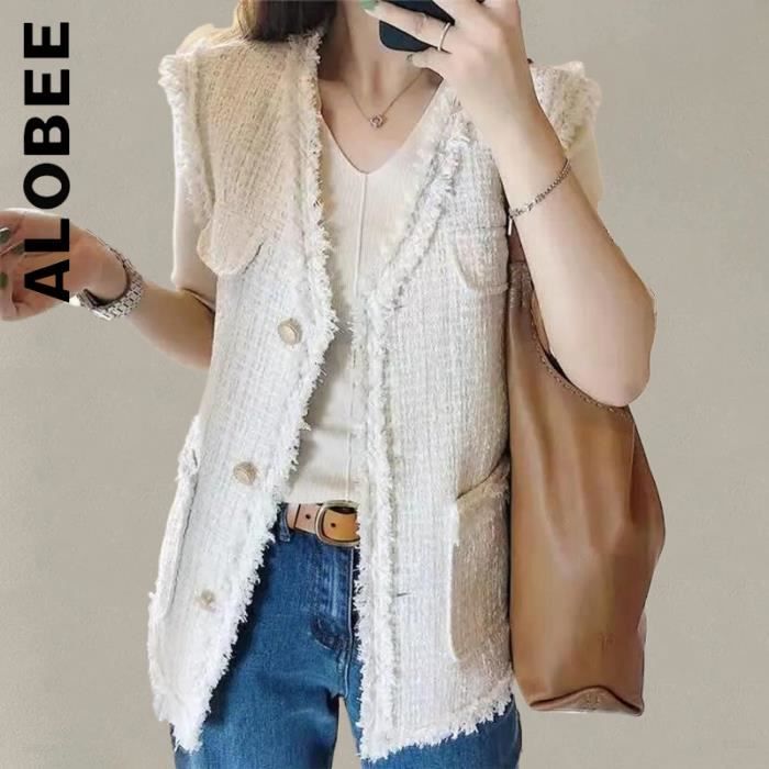 Alobee gilet manteau sans manches automne hiver femmes gilet chaud ...