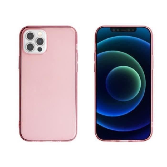 MYWAY Coque crystal soft rose pour Iphone 12/12 pro