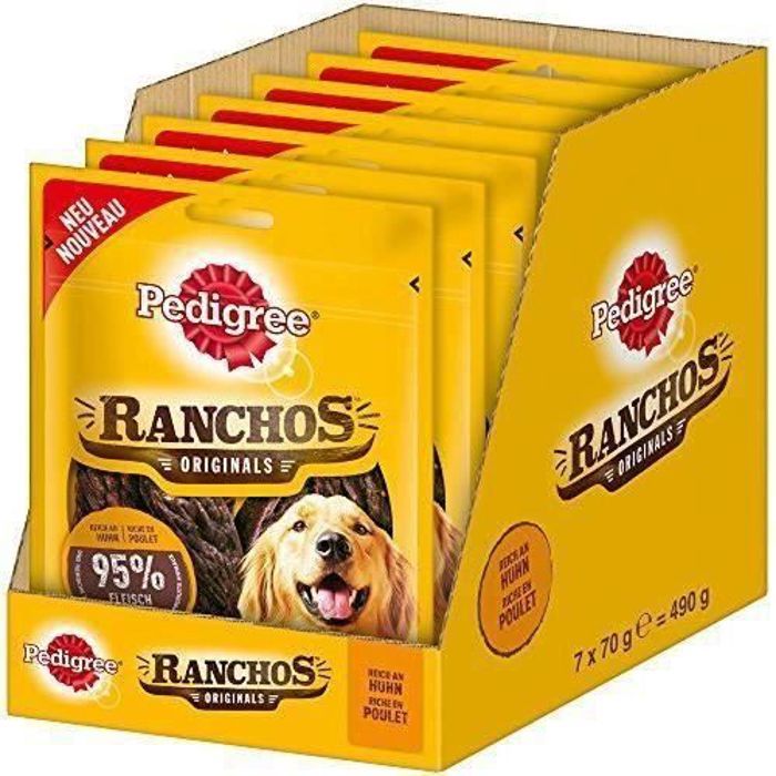 Comparer les prix de Friandise pour Chien PEDIGREE Ranchos Originals - Lot de 7 (7 x 70 g)