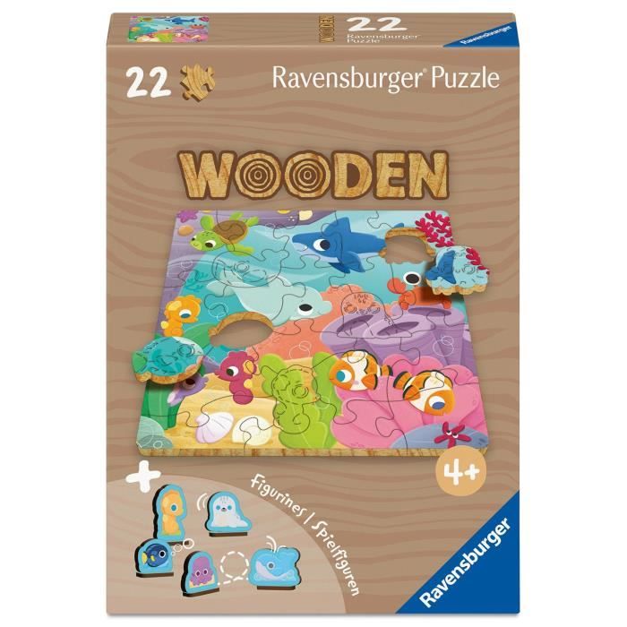Monde sous-marin - Puzzle bois - 22 pièces - dès 4 ans - Ravensburger