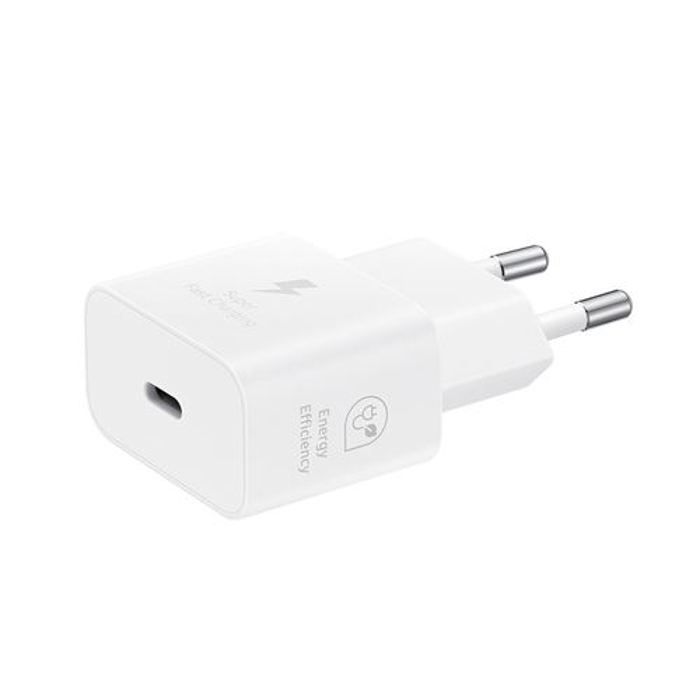 SAMSUNG Chargeur secteur RAPIDE 25W USB C sans câble blanc