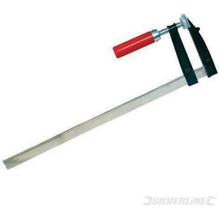 Serre-joint - SILVERLINE - Modèle F - Mors en fonte - Revêtement plastique - Vendu à lunité