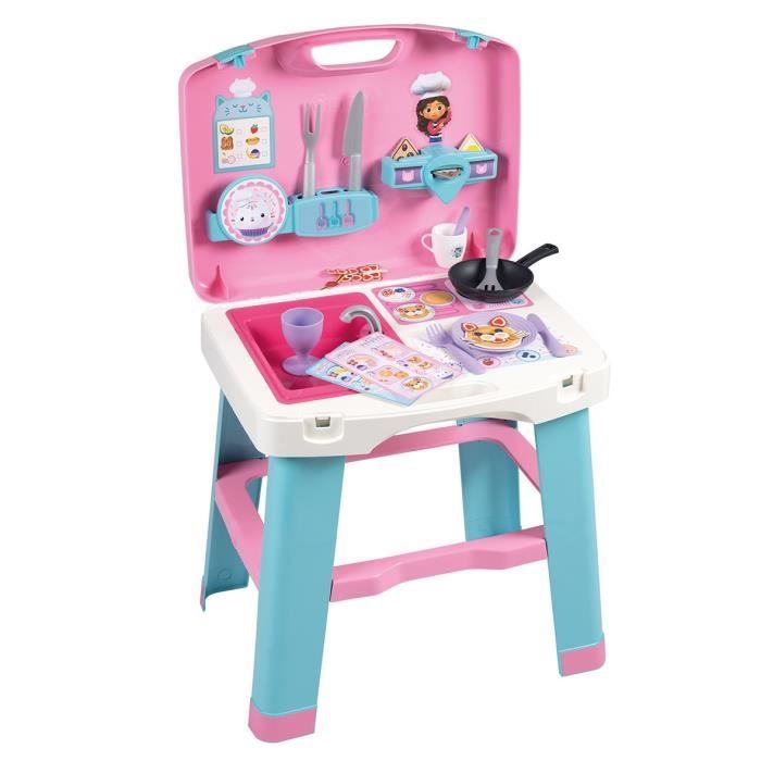 Smoby - Cuisine Gabby et la Maison Magique - Mallette qui se transforme en cuisine - 16 accessoires - Fabriqué en France Smoby - Cuisine Gabby et la Maison Magique - Mallette qui se transforme en cuisine - 16 accessoires - Fabriqué en France