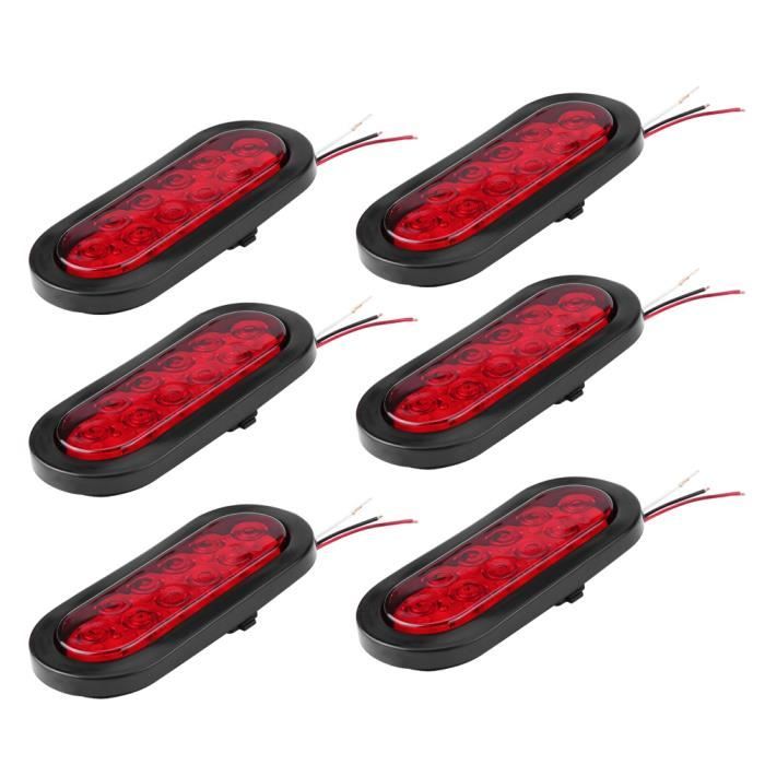 Greluma 10 Pièces Feux De Remorque LED Rouges - Imperméables Feux De Position Latéraux