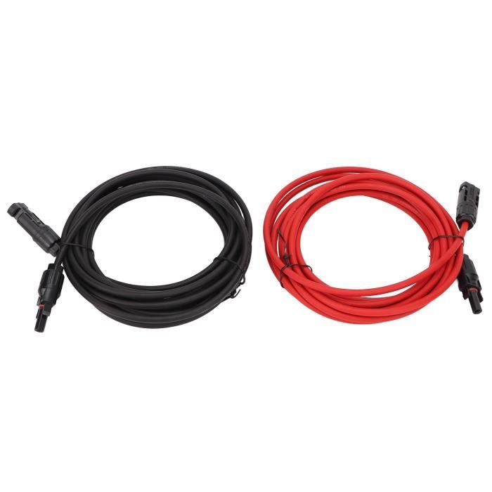 Câble Solaire 4mm²/6mm², Câble Panneau Solaire 0,5/1/2/5M, IP67 Câble