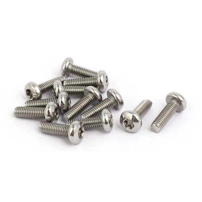 Vis à Tête Bombée Inox M6 - A2-70 - Vente Au Choix Longueur Et Quantité Pour Bricolage