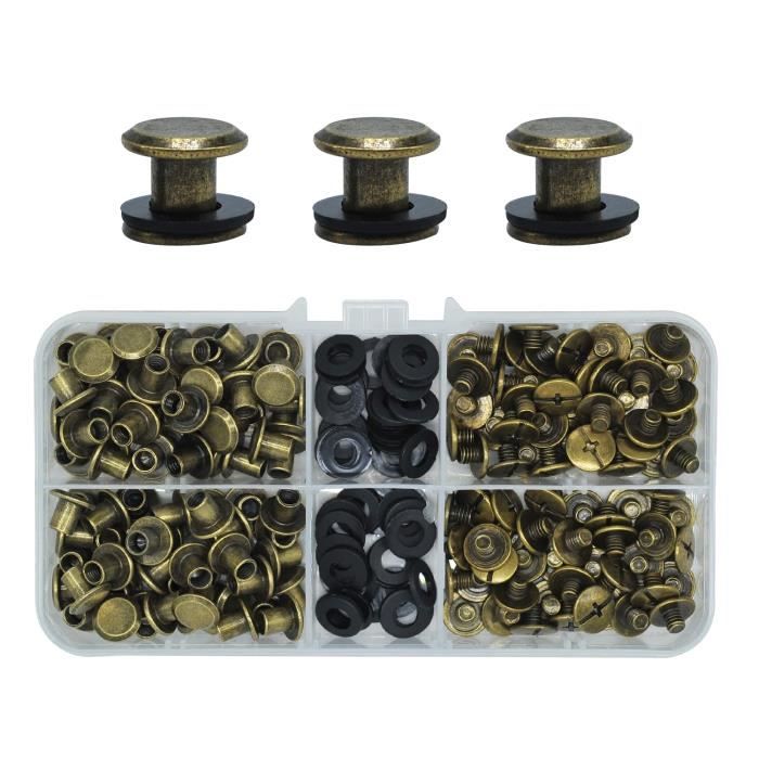 Laiton Plaqué 5x12mm Chicago vis 30pcs Vis de fixation pour