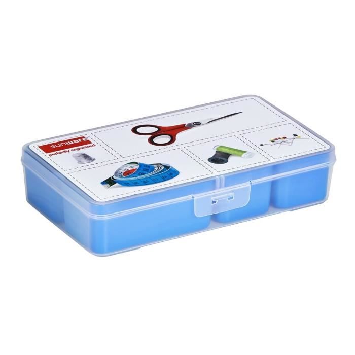 Boite à couture plastique transparent (H)52x(L)245x(l)150mm 1,8L + 5