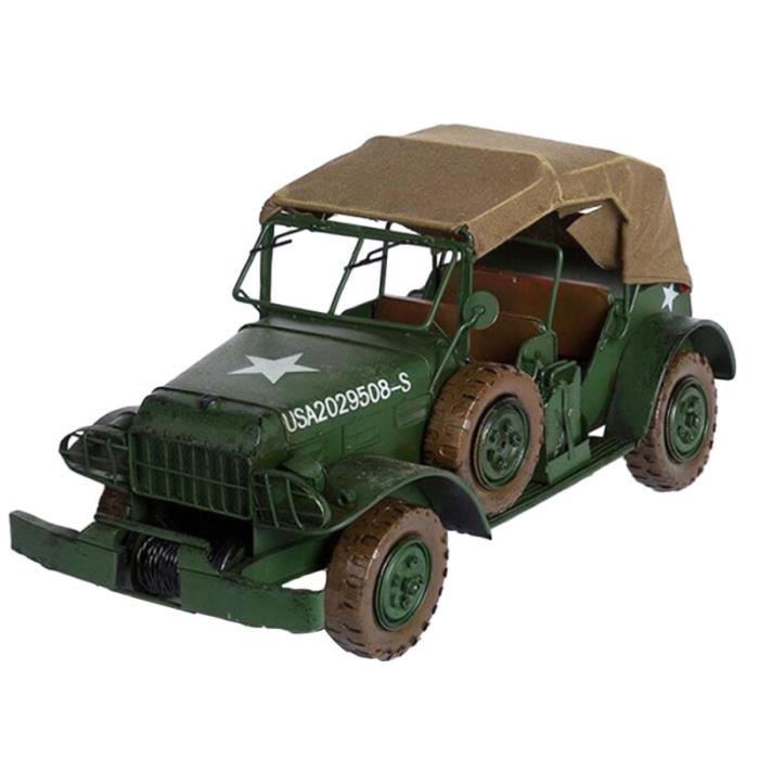 Modèle de Jeep Créative en Fer Véhicule Miniature Cadeau d'anniversaire