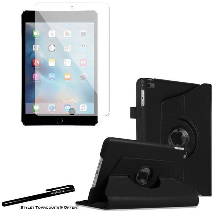 Housse Etui Noir pour Apple iPad Pro 12.9 2021 Coque avec Support Rotatif  360° avec stylet Toproduits® - Cdiscount Informatique