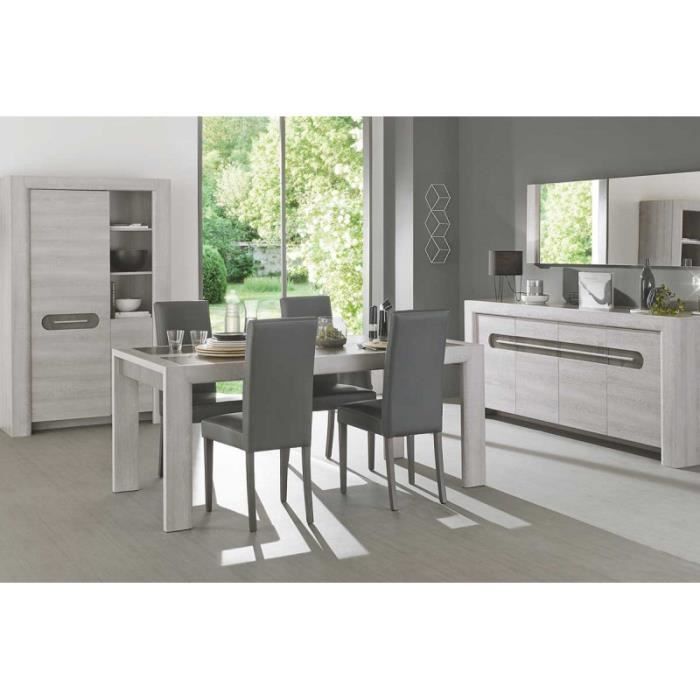 Salle à Manger Complète Chêne cérusé n°3 L 180/225/270 x