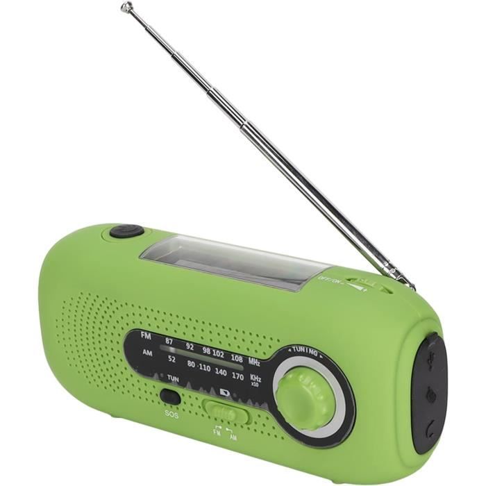 Radio Solaire De Secours À Manivelle,Radios Météo Portables Avec Haut