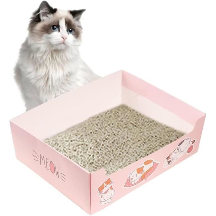 Bac À Litière Jetable Pour Chats, Dense Et Robuste, Pour Une Utilisation Comme Bac À Litière